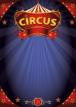 Fantastic night circus poster Stock Illustration