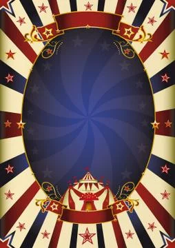 Fantastic night square circus Stock Illustration