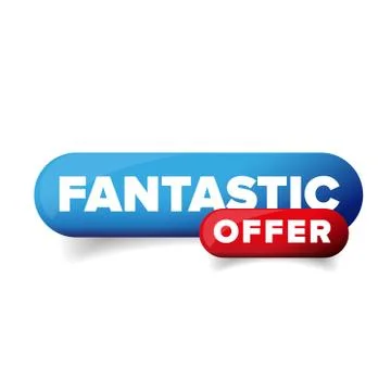 Fantastic Offer button Illustrazione stock