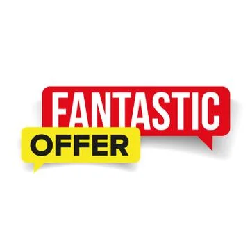 Fantastic offer label red Stock Illustration