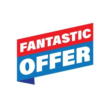 Fantastic Offer label speech bubble Stock Illustration