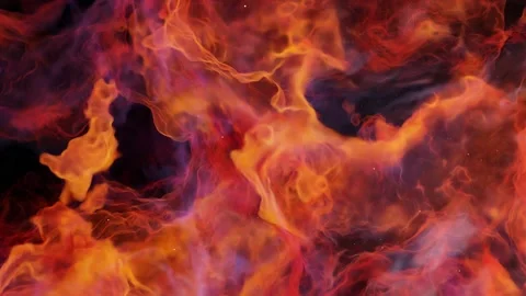 Fantastic orange thumbnail in deep space Stock Footage 202593467