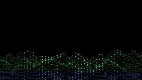 Fantastic particle wave object. Science concept. Abstract bg for logo, titl.. Stock Illustration