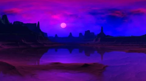 Fantastic planet and moon Stock Footage