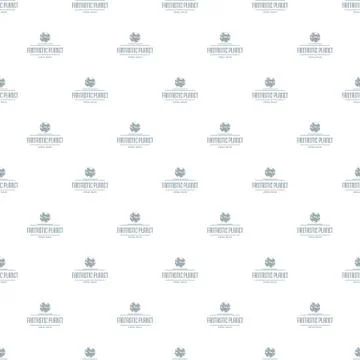 Fantastic planet pattern vector seamless Stock Illustration