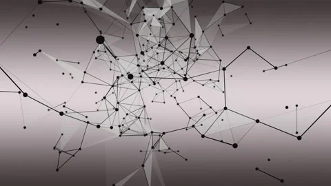 Fantastic plexus animation with glowing triangles in motion, 4096x2304 loop 4K Stock Footage 139544540