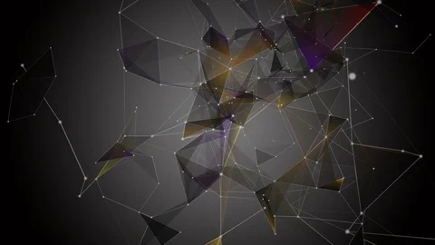 Fantastic plexus animation with modern triangles in motion, 4096x2304 loop 4K Vídeos de archivo 128307938
