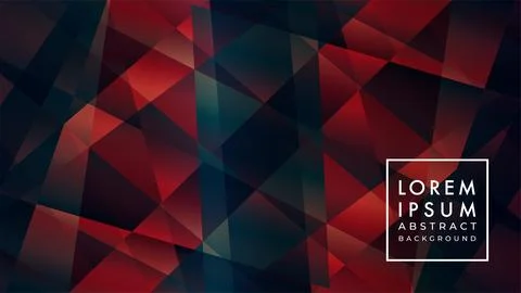 Fantastic poligonal pattern in dark red color gradient. Abstract background.. Stock Illustration