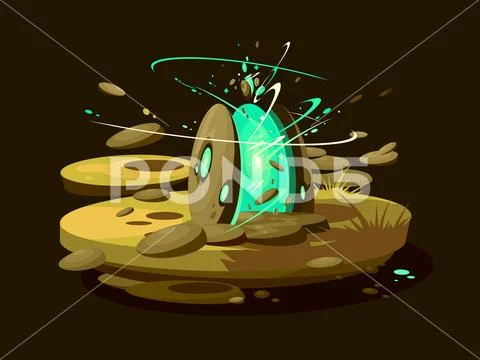 Fantastic portal to another world Stock Illustrationen