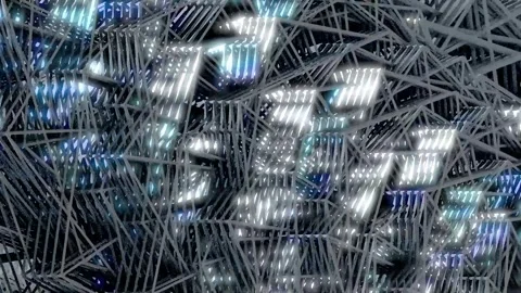 Fantastic  Rotating 3D Geometric Object. Video stock 295777725