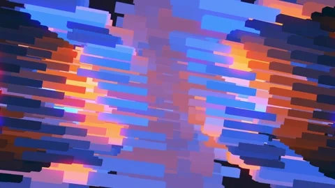 Fantastic Rotating Abstract 3D Geometric Rectangles. Video stock 296363773