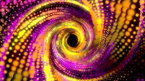 Fantastic Rotating Particle Array 03. 4K Stock Footage 297676900