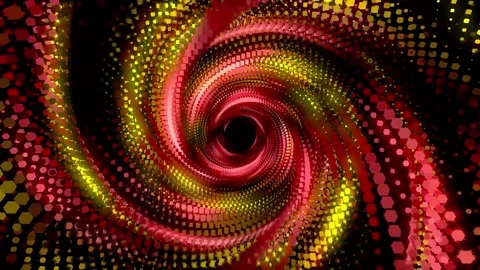 Fantastic Rotating Particle Array. 4K Stock Footage 297676886