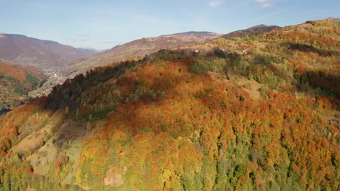 Fantastic rural destination with array of greens, yellows, oranges and reds Stock Footage 233294334