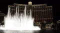Fantastic Show Fabulous Water Fountain Las Vegas Bellagio Hotel Casino Night Lit HD Footage