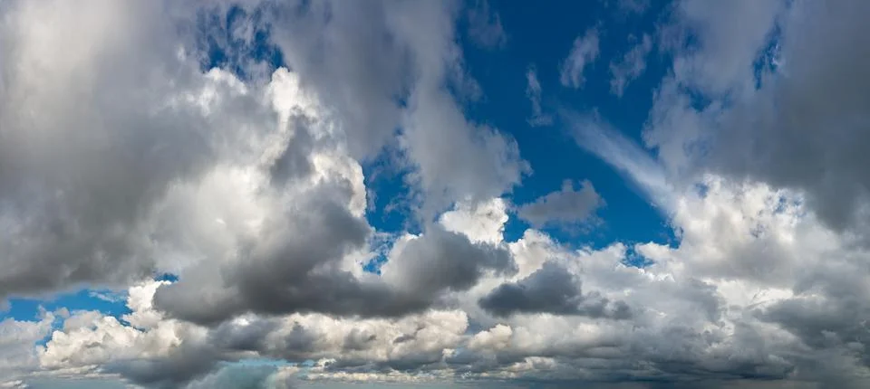 Fantastic soft thunderclouds, sky panorama Foto stock