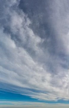 Fantastic soft thunderclouds, sky panorama Stock Photos