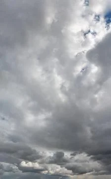 Fantastic soft thunderclouds, sky panorama Stock Photos