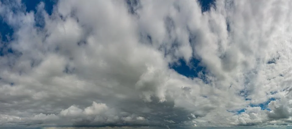 Fantastic soft thunderclouds, sky panorama Foto stock