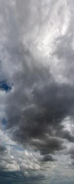 Fantastic soft thunderclouds, sky panorama Stock Photos