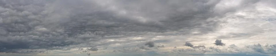 Fantastic soft thunderclouds, sky panorama Stock Photos
