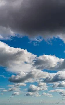 Fantastic soft thunderclouds, sky panorama Stock Photos