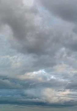 Fantastic soft thunderclouds, sky panorama Stock Photos