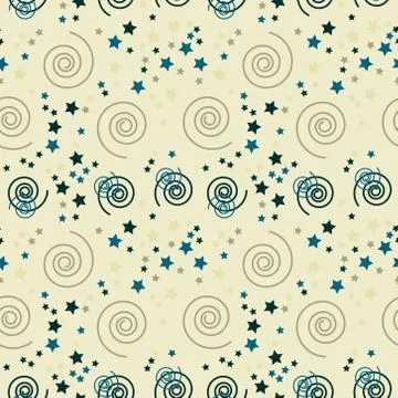 Fantastic spirals creative pattern Illustrazione stock