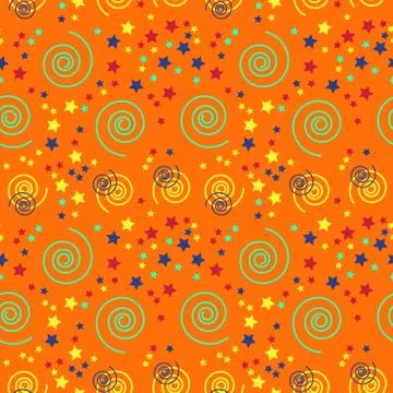 Fantastic spirals creative pattern Illustrazione stock