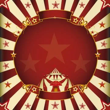 Fantastic square circus Stock Illustration