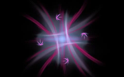 Fantastic star on a black background Stock Illustration