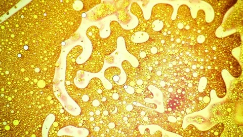 Fantastic structure of bubbles. Abstract paint reactions. Bubble flow expansion. Stock Footage 122037985