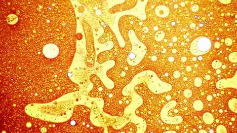 Fantastic structure of bubbles. Abstract paint reactions. Bubble flow expansion. Stock Footage 122038320
