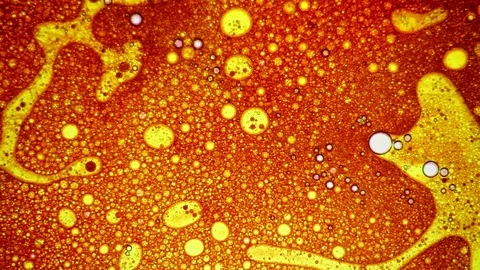 Fantastic structure of bubbles. Abstract paint reactions. Bubble flow expansion. Stock Footage 122039260