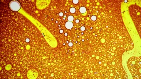 Fantastic structure of bubbles. Abstract paint reactions. Bubble flow expansion. Stock Footage 122039314