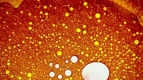 Fantastic structure of bubbles. Abstract paint reactions. Bubble flow expansion. Stock Footage 122049851