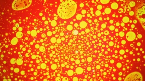 Fantastic structure of bubbles. Abstract paint reactions. Bubble flow expansion. Stock Footage 122052253