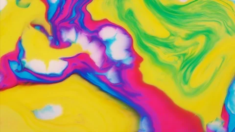Fantastic structure of colorful bubbles. Abstract colorful paint Stock Footage 116715684
