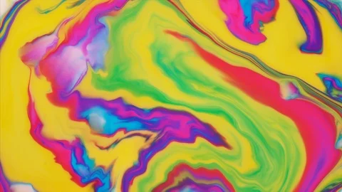 Fantastic structure of colorful bubbles. Abstract colorful paint Stock Footage 116716671