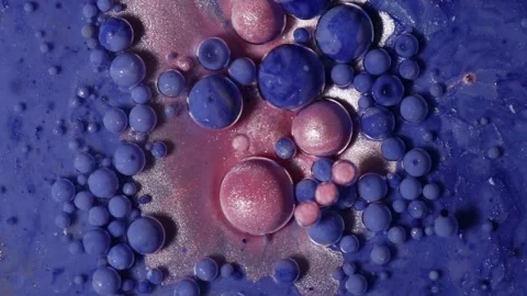 Fantastic structure of colorful bubbles. Abstract colorful paint. Stock Footage 169718776