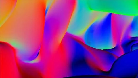 Fantastic structure of colorful bubbles. Bright Colors Bubbles Slow Motion Oil Stock Illustration