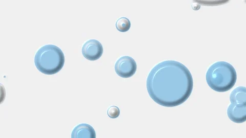 Fantastic structure of colorful bubbles. Chaotic motion.  Stock Footage 108271008