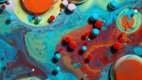 Fantastic structure of colorful bubbles. Stock Footage 81017272