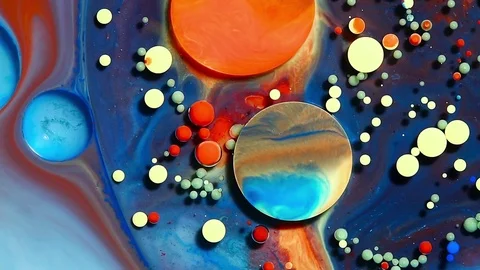 Fantastic structure of colorful bubbles. Stock Footage 81072337