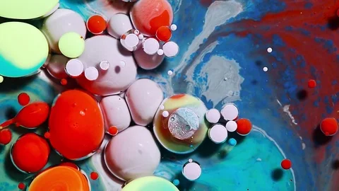 Fantastic structure of colorful bubbles. Stock Footage 81072351