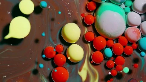 Fantastic structure of colorful bubbles. Stock Footage 81146682