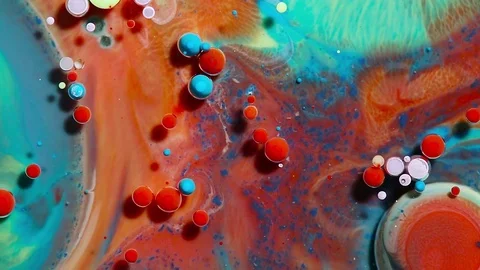 Fantastic structure of colorful bubbles. Stock Footage 81247898