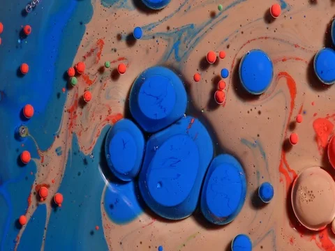 Fantastic structure of colorful bubbles Stock Footage 84886608