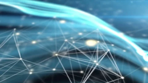 Fantastic structure formed by particles waving in original organic motion Vidéo 78543165