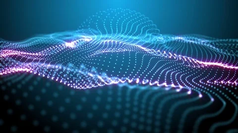 Fantastic structure formed by particles waving in original organic motion Stock Footage 78564648